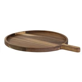Bisetti Smart Table Tagliere tondo CM44x34 in acacia con manico