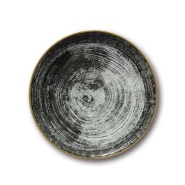 SATURNIA Siviglia Piatto Piano cm 28 color Black Round - Confezione da 6 pezzi
