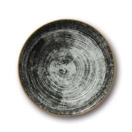 SATURNIA Siviglia Piatto Frutta e Dessert cm 21 color Round Black - Confezione da 12 pezzi