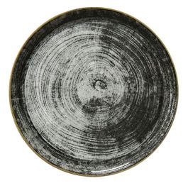 SATURNIA Siviglia Napoli Piatto Pizza cm 33 color Round Black - Confezione da 6 pezzi