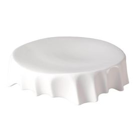Medri Plisse' Piatto Piano in porcellana mod. 24631 diametro 23,5 cm altezza 5,5 cm - Confezione da 2