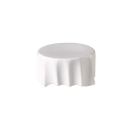 Medri Plisse' Podio in porcellana mod. 24627 diametro 7,5 cm altezza 4 cm - Confezione da 6