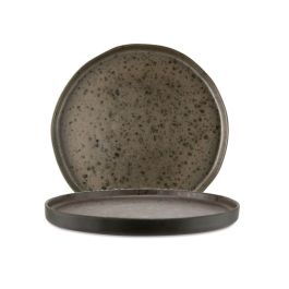 LE COQ Phobos Piatto Pane marrone puntinato ruggine 15 cm - Confezione 6 pezzi