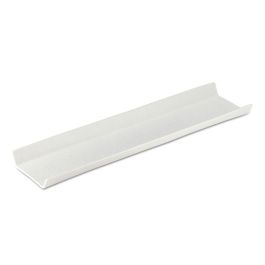LE COQ Aphros Vassoio rettangolare gourmet stretto bianco lucido/matt cm 41X10,5 - Confezione 4 pezzi