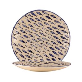 LE COQ Thalassios Piatto frutta in Stoneware Bicolore D. 24 cm - Confezione 6 pezzi