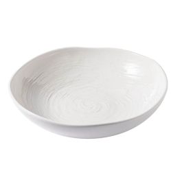 TABLE TOP Matrix Piatto Fondo bianco con decoro in rilievo cm 22,5 X 6,4h - Conf. 6 pz.