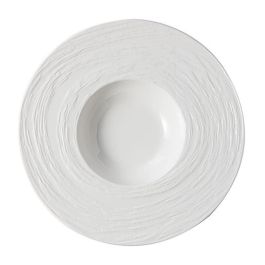 TABLE TOP Matrix Piatto Pasta Bowl bianco con decoro in rilievo cm 30 X 6h - Conf. 2 pz.