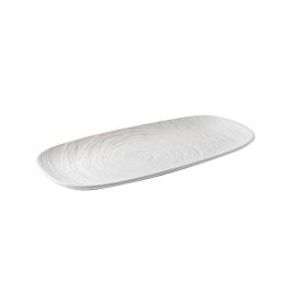 TABLE TOP Matrix Vassoio Rettangolare bianco con decoro in rilievo cm 30,5 X 15 X 2,5h - Conf. 6 pz.