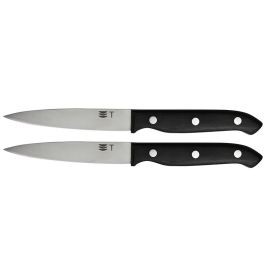Tognana Tex Mex set 2 coltelli Bistecca Wood lama dritta acciaio inox 18/10 - Confezione da 2 pezzi