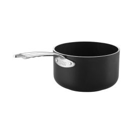 AGNELLI 1907 Al Black Casseruola Alta in Alluminio 16 cm 1 Manico per Induzione Antiaderente