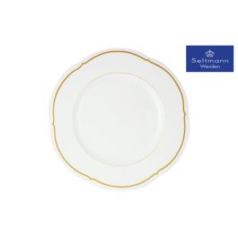Seltmann Piatto Piano Versailles cm 33 Filo Oro - Confezione da 6 pezzi