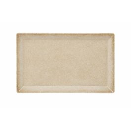 SATURNIA Piatto Reattangolare Kimi cm 26x15 Sand - Confezione da 10 pezzi