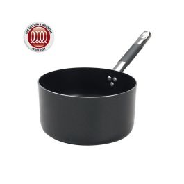 AGNELLI Al Black Casseruola Alta per induzione in alluminio antiaderente 1 manico cm 20