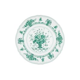 LE COQ NEOS ANTHIROS Piatto rotondo bianco e verde 32 cm - Confezione da 6 pezzi