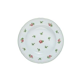LE COQ Anthiros Piatto fondo bianco con filo verde 23,5 cm - Confezione da 6 pezzi