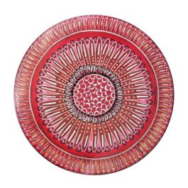 LE COQ POLYCHROMOS Tovaglietta segnaposto in melamina arancione decoro piuma - Conf. 6 pz.