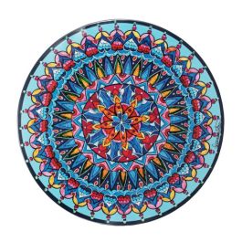 LE COQ POLYCHROMOS Tovaglietta segnaposto in melamina azzurra decoro mandala - Conf. 6 pz.