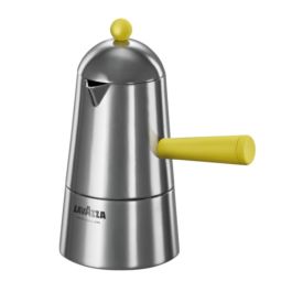 CARMENCITA POP LAVAZZA Caffettiera Induzione Alluminio manico e pomolo giallo Tazze 3