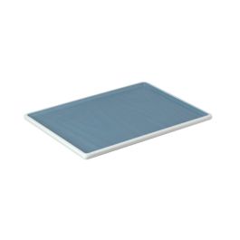 EFAY Taiji Vassoio rettangolare azzurro in melamina cm 20,3x14,6x1,3