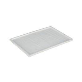 EFAY Taiji Vassoio rettangolare bianco in melamina cm 25,4x18,3x1,7