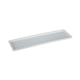 EFAY Taiji Vassoio rettangolare stretto bianco in melamina cm 30,5x8,6x1,8