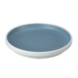 EFAY Taiji Piatto piano azzurro in melamina cm 24x24x3,4