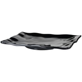 EFAY Kang Piatto rettangolare ondulato Nero in melamina cm 36x27