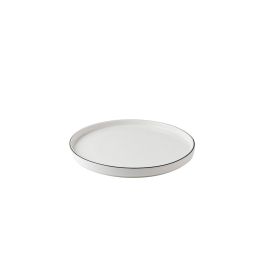 Table Top Piatto Piano Filo Nero cm 25,5 - Confezione da 6 pezzi