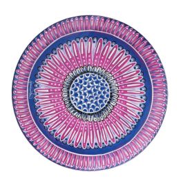 LE COQ POLYCHROMOS Tovaglietta segnaposto in melamina fucsia decoro piuma - Conf. 6 pz.