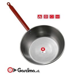 GARCIMA La Ideal Padella Fonda Ferro Spazzolato Cm 28