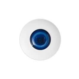 LE COQ Abyssos Pasta Bowl bianca matt e blu D. 22 cm H. 4 - Confezione 6 pezzi