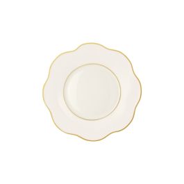 LE COQ Anemone Piatto Frutta con filo oro e filo Marly D. 20,5 cm - Confezione 6 pezzi