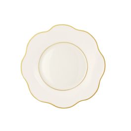 LE COQ Anemone Piatto Piano con filo oro e filo Marly D. 26,5 cm - Confezione 6 pezzi
