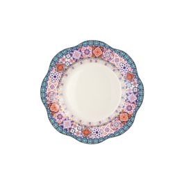 LE COQ Anemone Piatto Frutta con decoro Ebe D. 20,5 cm - Confezione 6 pezzi