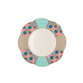 LE COQ Anemone Piatto Frutta con decoro Eutenea D. 20,5 cm - Confezione 6 pezzi