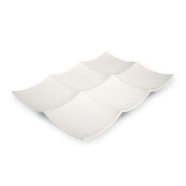 LE COQ Cassiopea Antipastiera 6 scomparti color avorio 29x19 cm - Confezione 6 pezzi