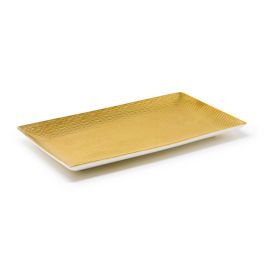 LE COQ Deras Vassoio rettangolare dorato cm 34x19,5 - Confezione 2 pezzi
