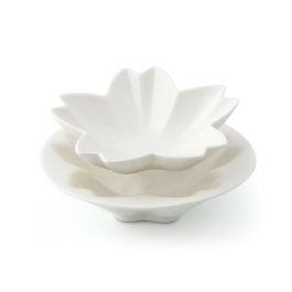 LE COQ Dyonisio Coppette impilabili narciso color avorio D. 14 cm H. 4 cm Set 2 pezzi - Confezione 4 pezzi