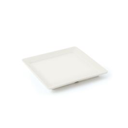 LE COQ Dyonisio Piattino quadro con bordo color avorio 10x10 cm - Confezione 12 pezzi