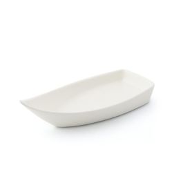 LE COQ Dyonisio Barchetta Finger Food color avorio 15x6,5 cm H. 4 cm - Confezione 12 pezzi