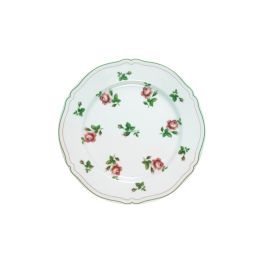 LE COQ Anthiros Piatto pane bianco con filo verde 17,5 cm - Confezione da 6 pezzi
