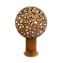 LE COQ Atlantis Sfera decorativa modello luna in acciaio corten cm 50