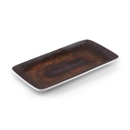 LE COQ Estia Vassoio rettangolare color ruggine cm 29,5x16 - Confezione da 4 pezzi