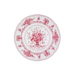 LE COQ NEOS ANTHIROS Piatto rotondo bianco e porpora 32 cm - Confezione da 6 pezzi