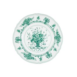 LE COQ NEOS ANTHIROS Piatto frutta bianco e verde 20,5 cm - Confezione da 6 pezzi
