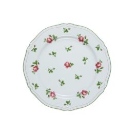 LE COQ Anthiros Piatto piano bianco con filo verde 26,5 cm - Confezione da 6 pezzi