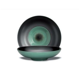 LE COQ Ekate Piatto Fondo Verde Opale D. 22 cm H. 5,5 cm - Confezione 3 pezzi