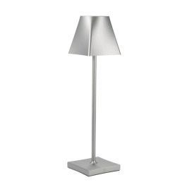 Le Coq ETERE Lampada led ricaricabile argento in alluminio