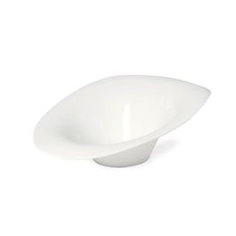 LE COQ Febe Coppa ovale ondulata color avorio 24,5x21 cm H. 8,5 - Confezione 6 pezzi