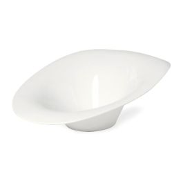 LE COQ Febe Coppa ovale ondulata color avorio 29x25 cm H. 10 - Confezione 3 pezzi
